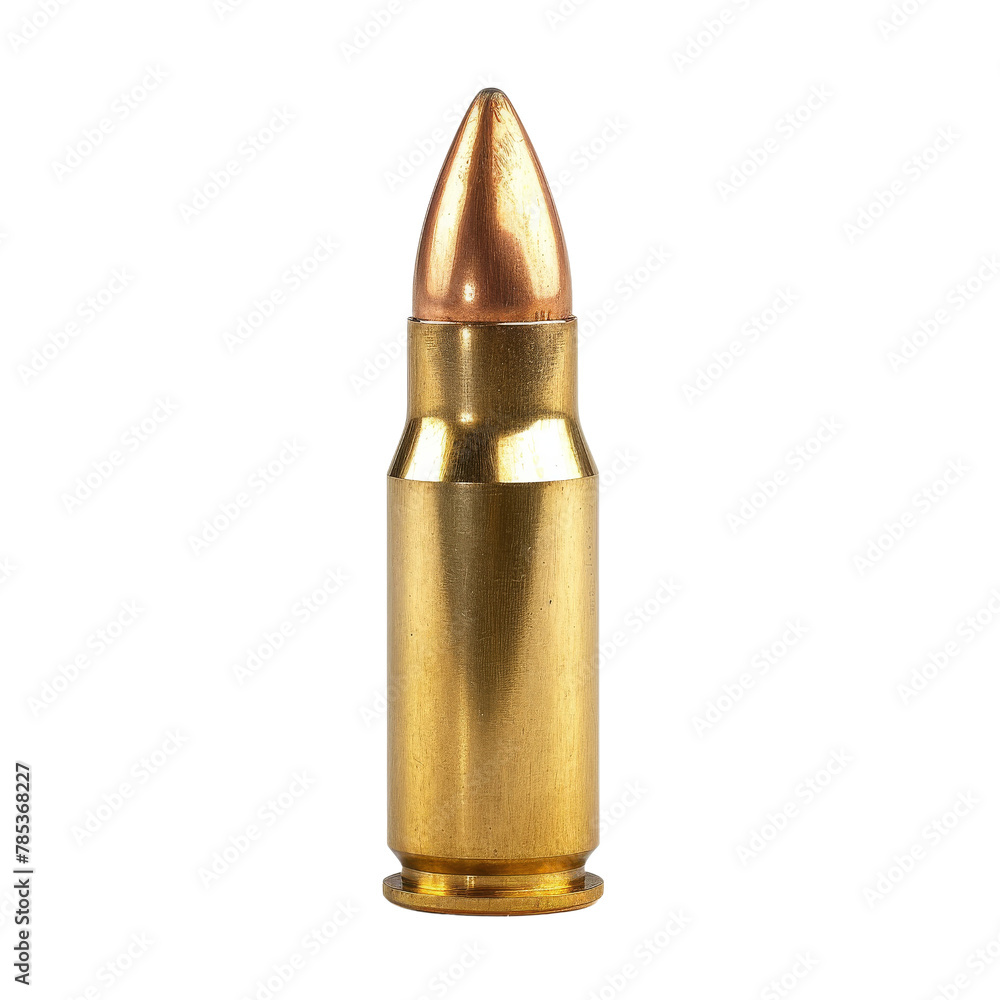 Close-up of a Single Rifle Bullet, Symbolizing Security and Defense Concepts. Close-up of a Single Rifle Bullet, Symbolizing Security and Defense Concepts.