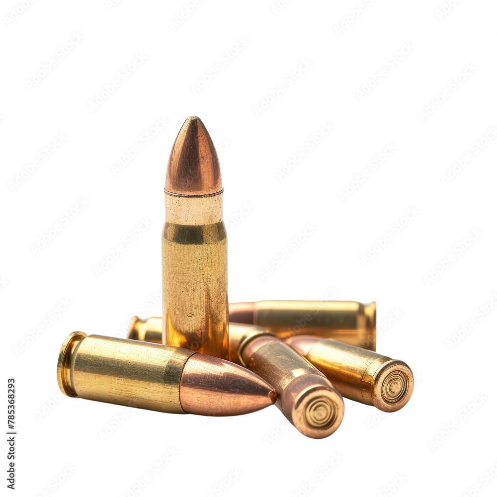 Close-up of a Single Rifle Bullet, Symbolizing Security and Defense Concepts. Close-up of a Single Rifle Bullet, Symbolizing Security and Defense Concepts.