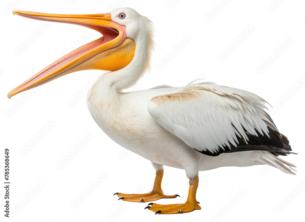 Obraz premium PNG Pelican animal bird white background