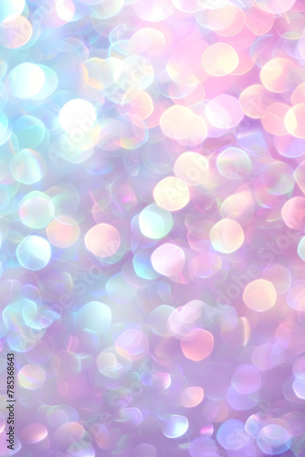 Pastel Colors Glittering Lights with Dreamy Bokeh, banner, background for event invitation, New Year's or Christmas decoration, Party Time, Festival Holiday, Birthday, Space for text