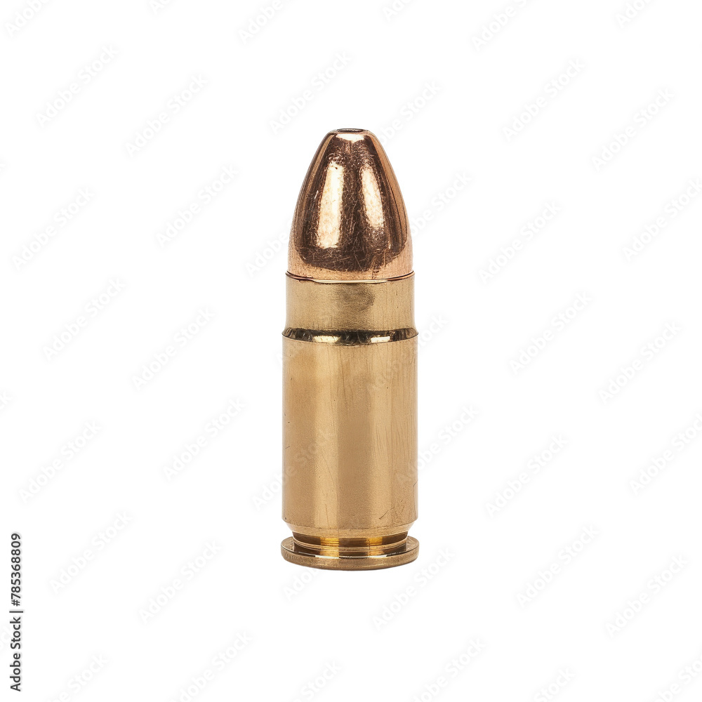 Close-up of a Single Rifle Bullet, Symbolizing Security and Defense Concepts. Close-up of a Single Rifle Bullet, Symbolizing Security and Defense Concepts.