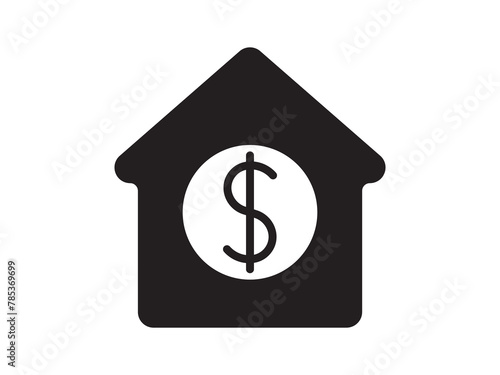 Icon a house representation, isolated against a clean background. This simple vector symbol evokes a sense of warmth and security, embodying the concept of home.