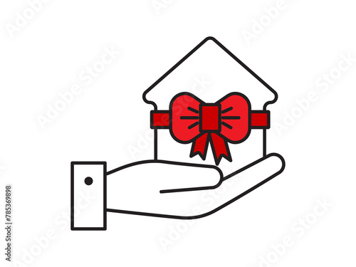 Icon a house representation, isolated against a clean background. This simple vector symbol evokes a sense of warmth and security, embodying the concept of home.