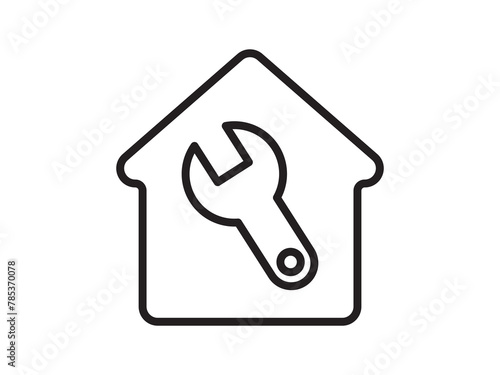 Icon a house representation, isolated against a clean background. This simple vector symbol evokes a sense of warmth and security, embodying the concept of home.