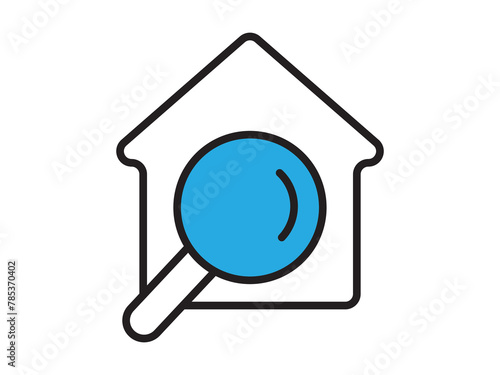 Icon a house representation, isolated against a clean background. This simple vector symbol evokes a sense of warmth and security, embodying the concept of home.