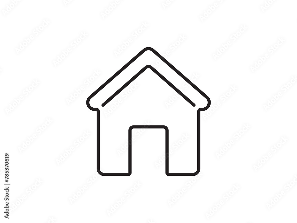 Icon a house representation, isolated against a clean background. This simple vector symbol evokes a sense of warmth and security, embodying the concept of home. Icon a house representation, isolated against a clean background. This simple vector symbol evokes a sense of warmth and security, embodying the concept of home.