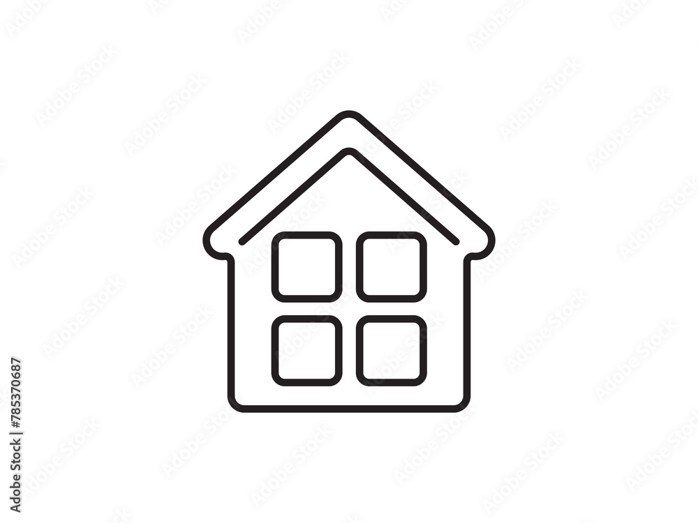 Icon a house representation, isolated against a clean background. This simple vector symbol evokes a sense of warmth and security, embodying the concept of home. Icon a house representation, isolated against a clean background. This simple vector symbol evokes a sense of warmth and security, embodying the concept of home.