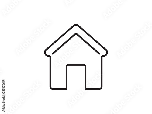 Icon a house representation, isolated against a clean background. This simple vector symbol evokes a sense of warmth and security, embodying the concept of home.