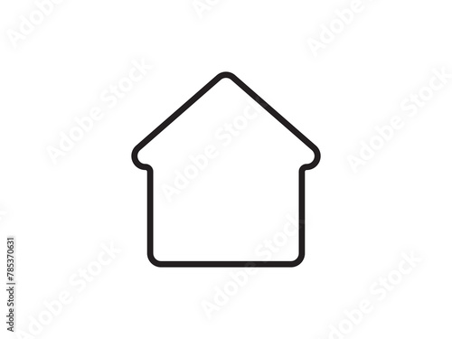 Icon a house representation, isolated against a clean background. This simple vector symbol evokes a sense of warmth and security, embodying the concept of home.