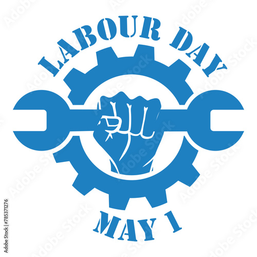 Happy International Labour Day May 1. Mayday poster or banner design.