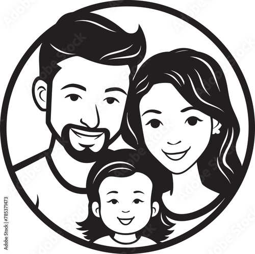 Unconditional Love Vector Art of Husband, Wife, and Children