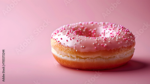 Wallpaper Mural pink donut with sprinkles Torontodigital.ca