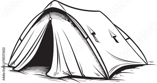 Backyard Camping at Home Tent Vector Illustration for Indoor Nature Escapes photo
