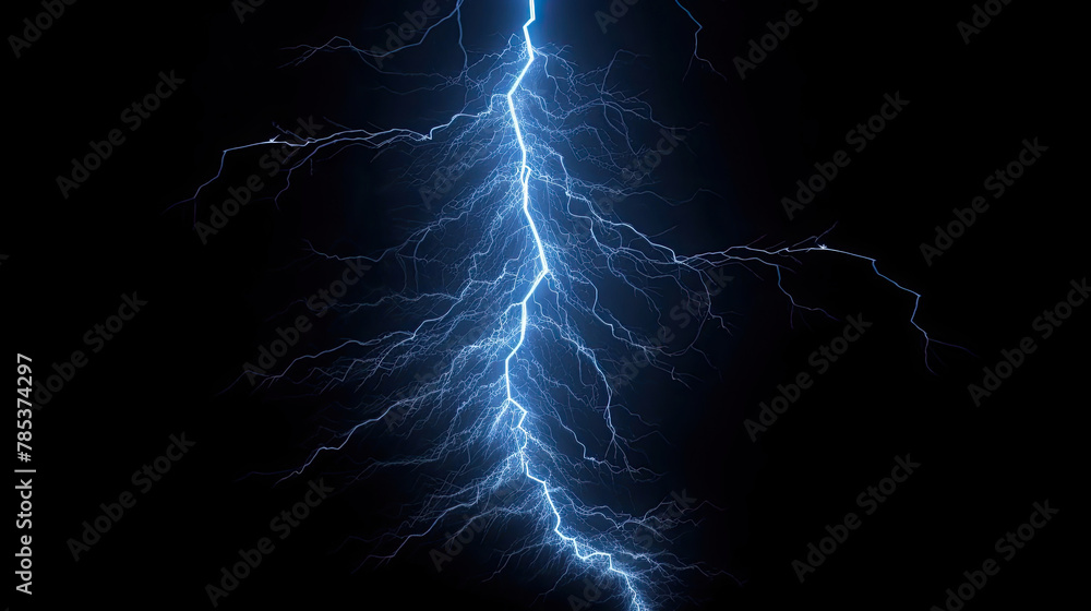 Lightning on black background. Power illustration Lightning on black background. Power illustration