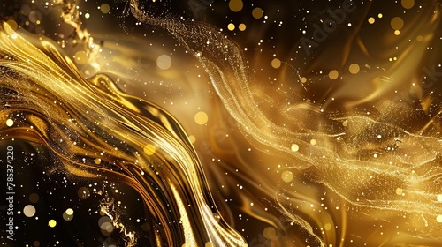 dynamic abstract gold texture with luxurious swirls and splatters elegant background illustration