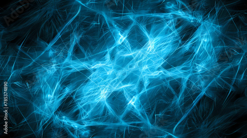 Abstract Blue Neural Network Pattern Background