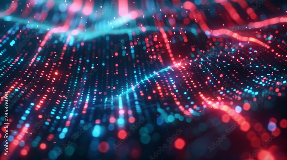 Fabric of cyber information and data streams. Trending data process. Digital AI cyber background. Fabric of cyber information and data streams. Trending data process. Digital AI cyber background.