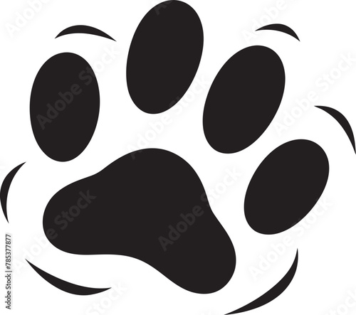 Paws of Tranquility Vector Illustrations of Calm Kitten Prints