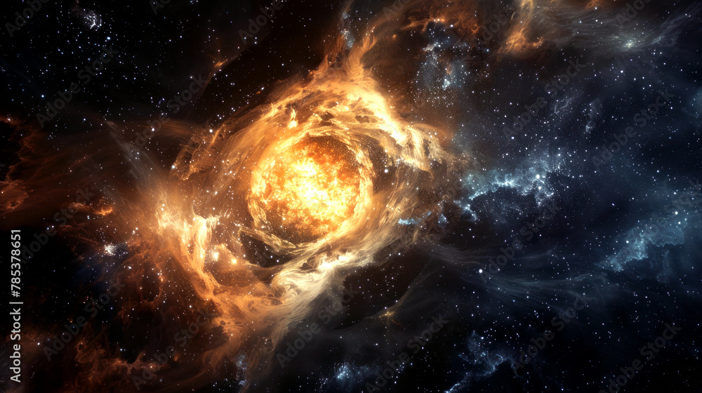 Obraz premium background field stars in deep space and galaxies