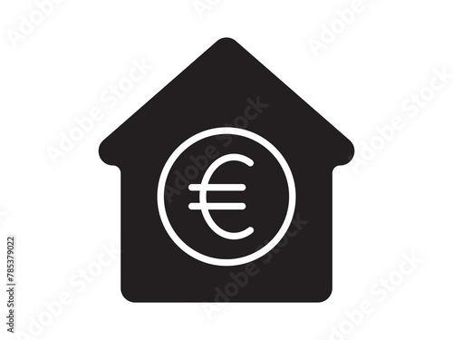 Icon a house representation, isolated against a clean background. This simple vector symbol evokes a sense of warmth and security, embodying the concept of home.