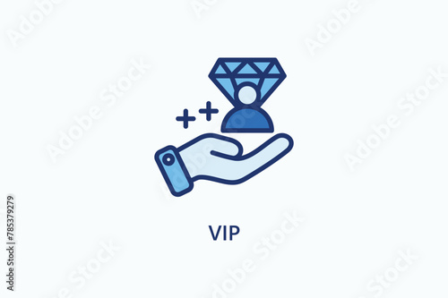Vip vector, icon or logo sign symbol illustration