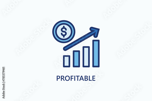 Profitable vector, icon or logo sign symbol illustration photo
