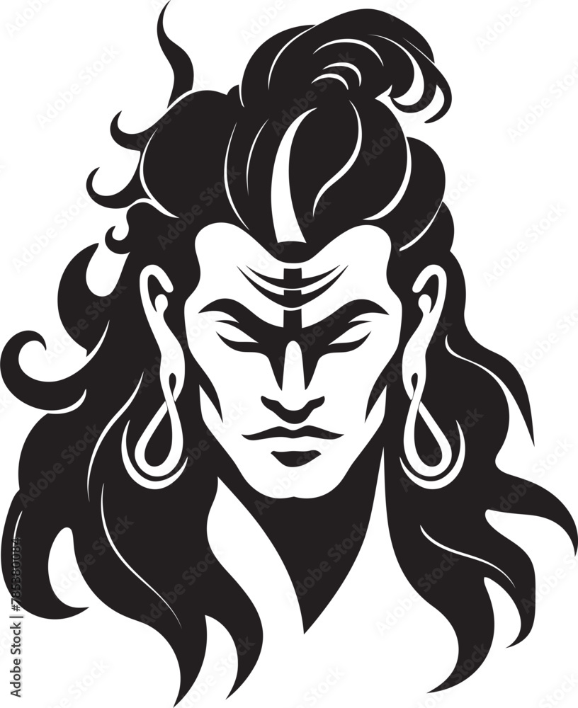 Shiva, The Meditator of Truth Vector Graphic