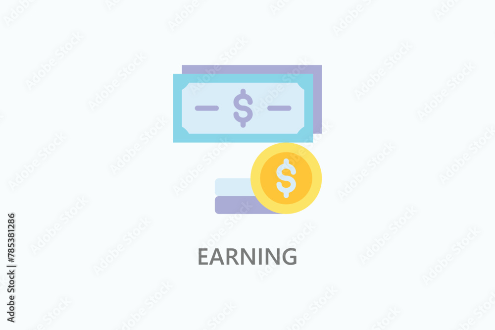 Earning vector, icon or logo sign symbol illustration Earning vector, icon or logo sign symbol illustration