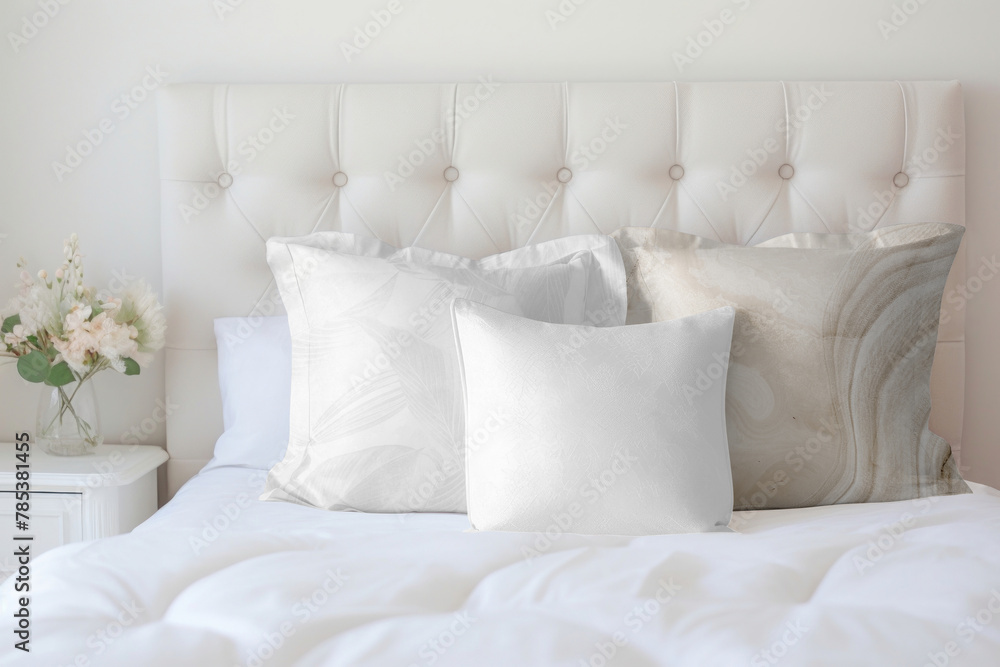 Bed cushion png mockup, transparent design Bed cushion png mockup, transparent design