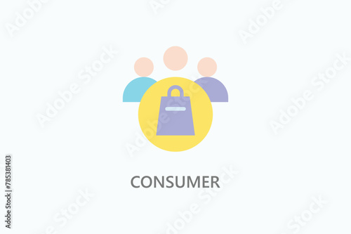 Consumer vector, icon or logo sign symbol illustration