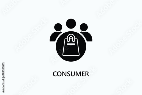 Consumer vector, icon or logo sign symbol illustration