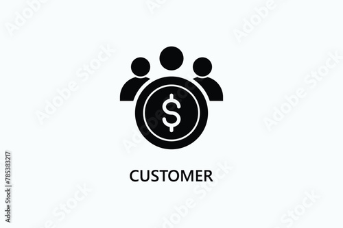 Customer vector, icon or logo sign symbol illustration