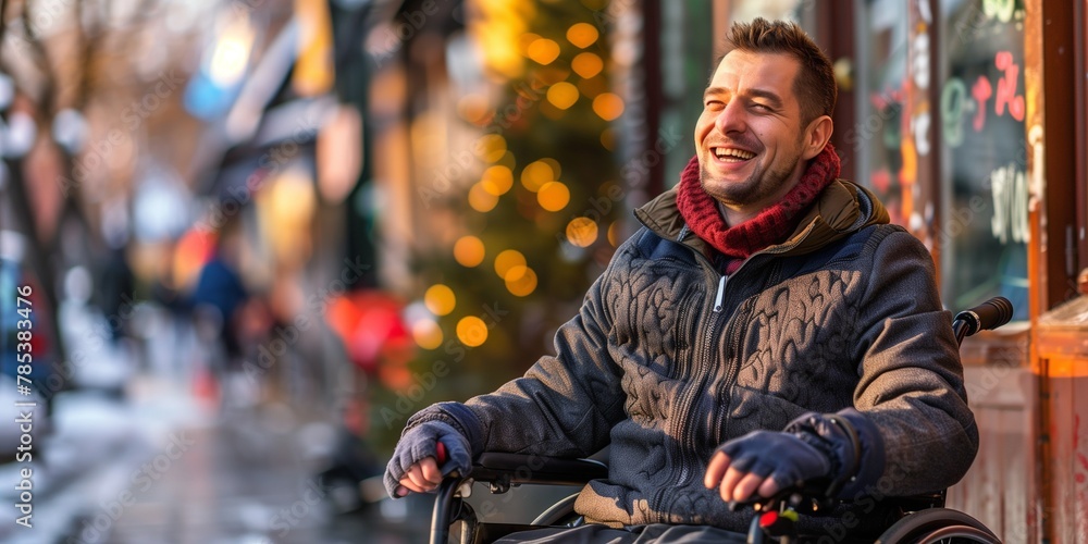 Smiling disabled person Smiling disabled person