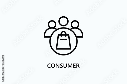 Consumer vector, icon or logo sign symbol illustration