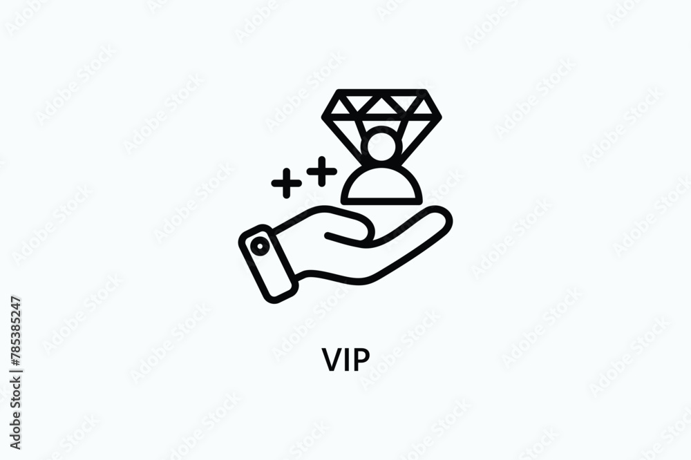 Vip vector, icon or logo sign symbol illustration
