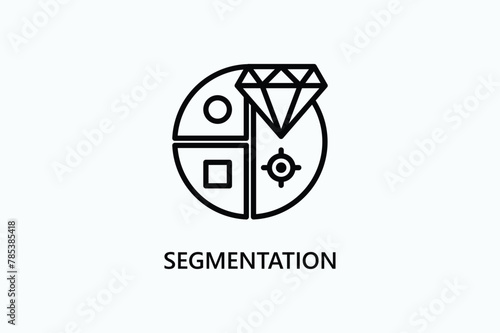 Segmentation vector, icon or logo sign symbol illustration