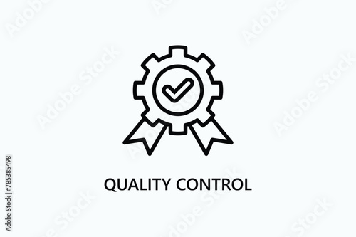 Quality control vector, icon or logo sign symbol illustration