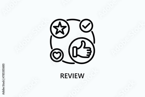 Review vector, icon or logo sign symbol illustration photo