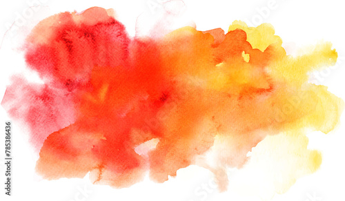 Red orange watercolor stains.