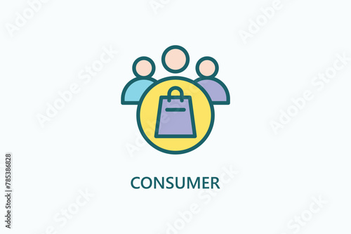 Consumer vector, icon or logo sign symbol illustration