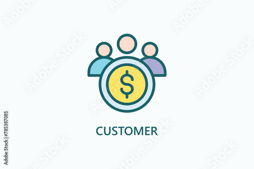 Customer vector, icon or logo sign symbol illustration