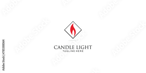 Simple candle light illustration logo design with unique concept| premium vector Free Download Simple candle light illustration logo design with unique concept| premium vector - GFXLoad