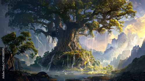 Fantasy trees collection of giant epic world trees