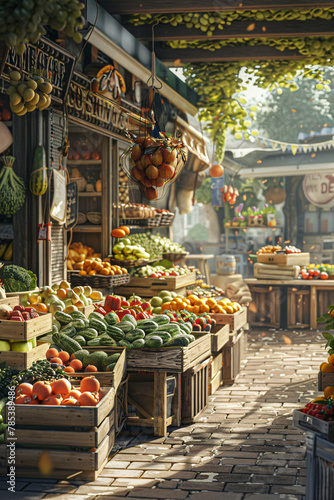 Vibrant Farmers Market: Fresh Produce and Handmade Goods