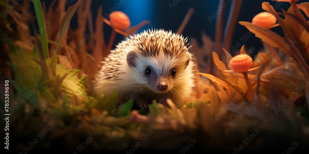 A cute hedgehog in nature - Un hérisson dans la nature A cute hedgehog in nature - Un hérisson dans la nature