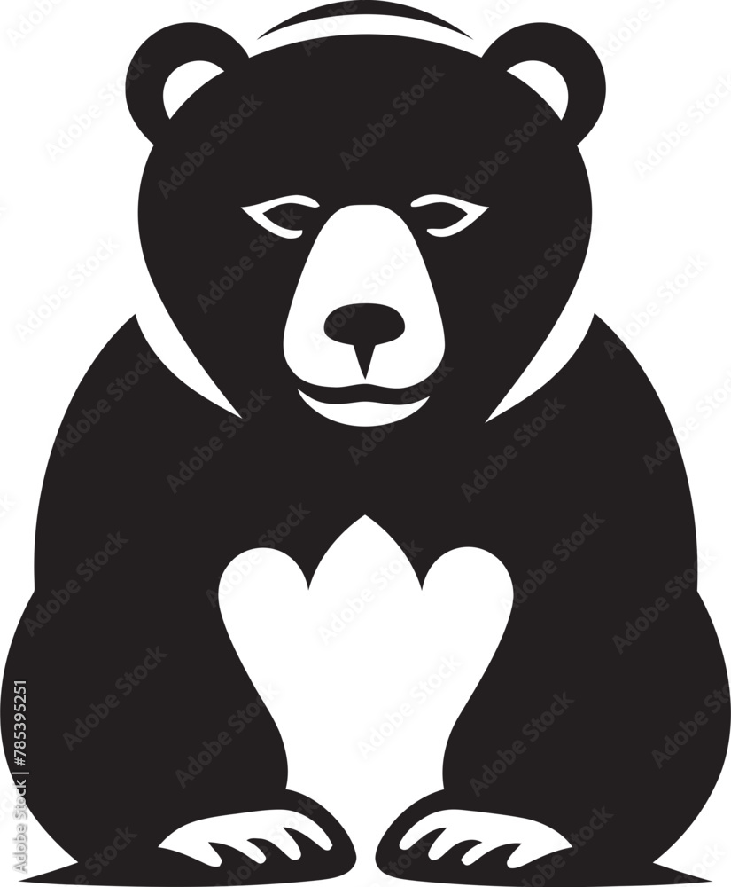 Northern Icons Vectorized North American Bear Illustration