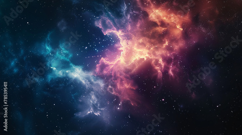 Cosmic planets star nebulae galaxy luminous background
 photo
