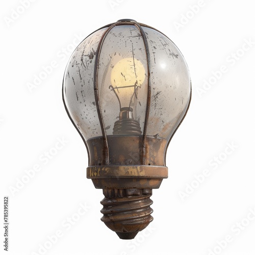  2D video game asset, Light Bulb. Single object, white background