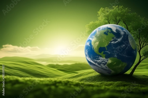 Earth day background with copy space