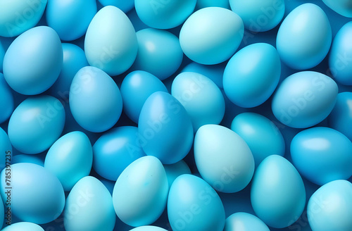Blue Easter eggs. Generative AI